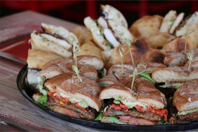 sandwiches on platter